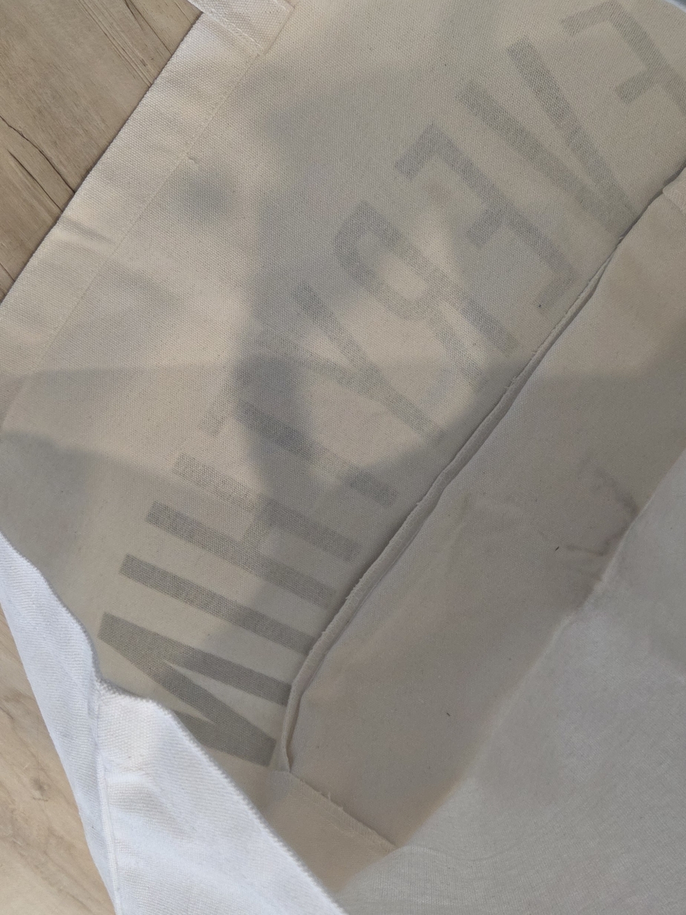 Buy One Get One Half Off White Canvas Tote Bag "EVERYTHING" Set Of 2 - Picture 5 of 5